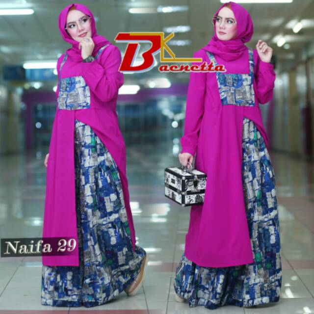 Kulot Set Naifa 29 Magenta Original by Baenetta READY