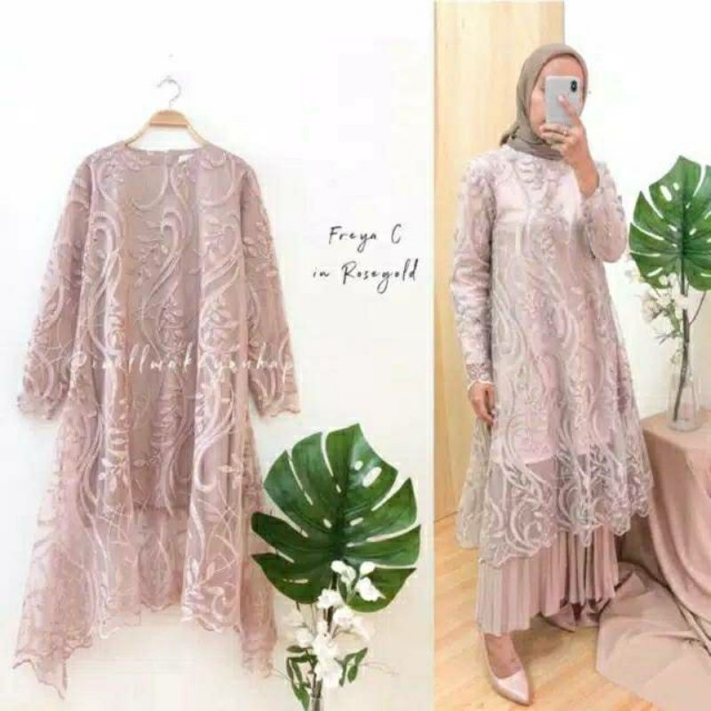 ATASAN KEBAYA TUNIK TILLE BROKAT TULLE