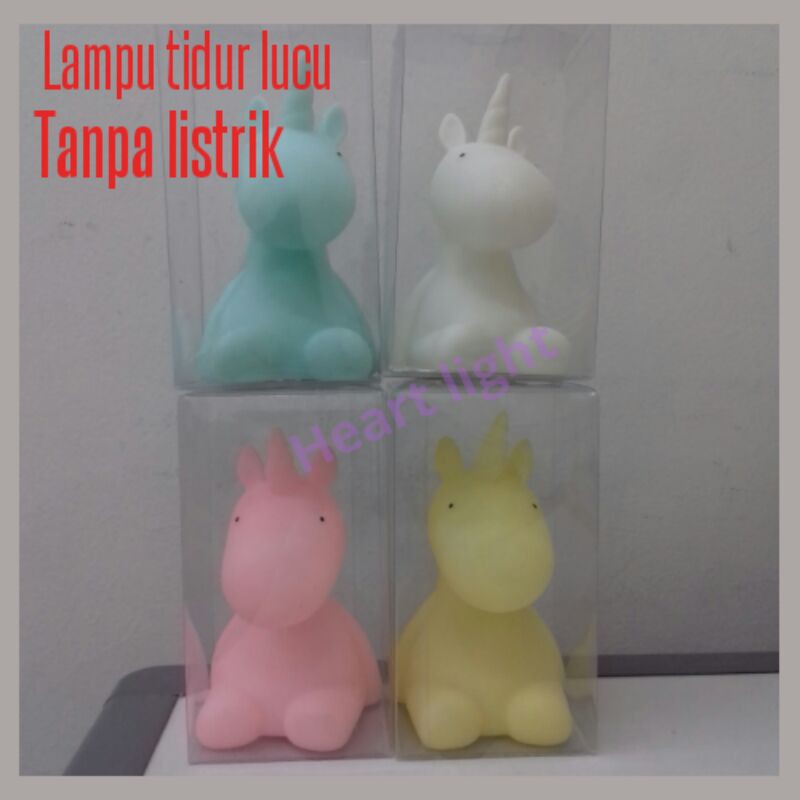 lampu tidur lucu karakter SIT UNICORN tanpa listrik