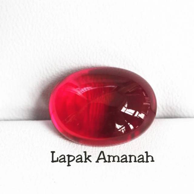 Batu Akik Merah Siam Asli Bangkok 10 x 12 mm