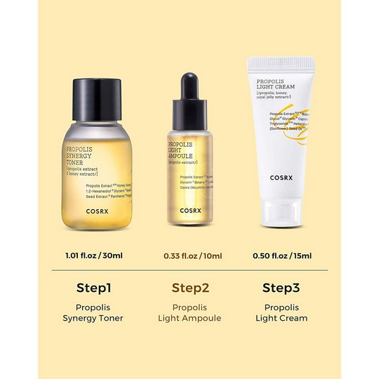 ⭐ BAGUS ⭐ COSRX FULL FIT PROPOLIS TRIAL KIT | Honey Glow Kit