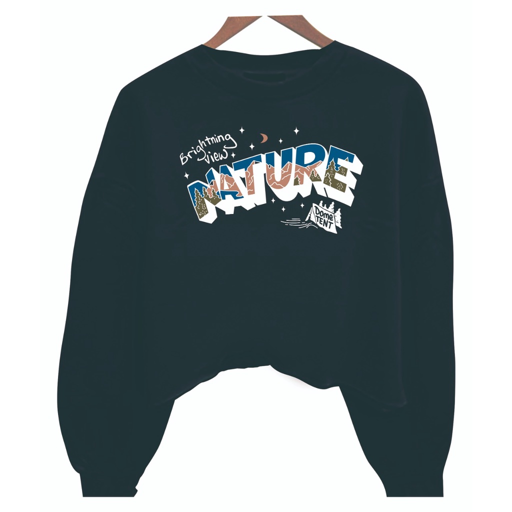 FC - SWEATER VIEW NATURE CROPE ( PJ : 47cm  ,,  LD : 114cm )