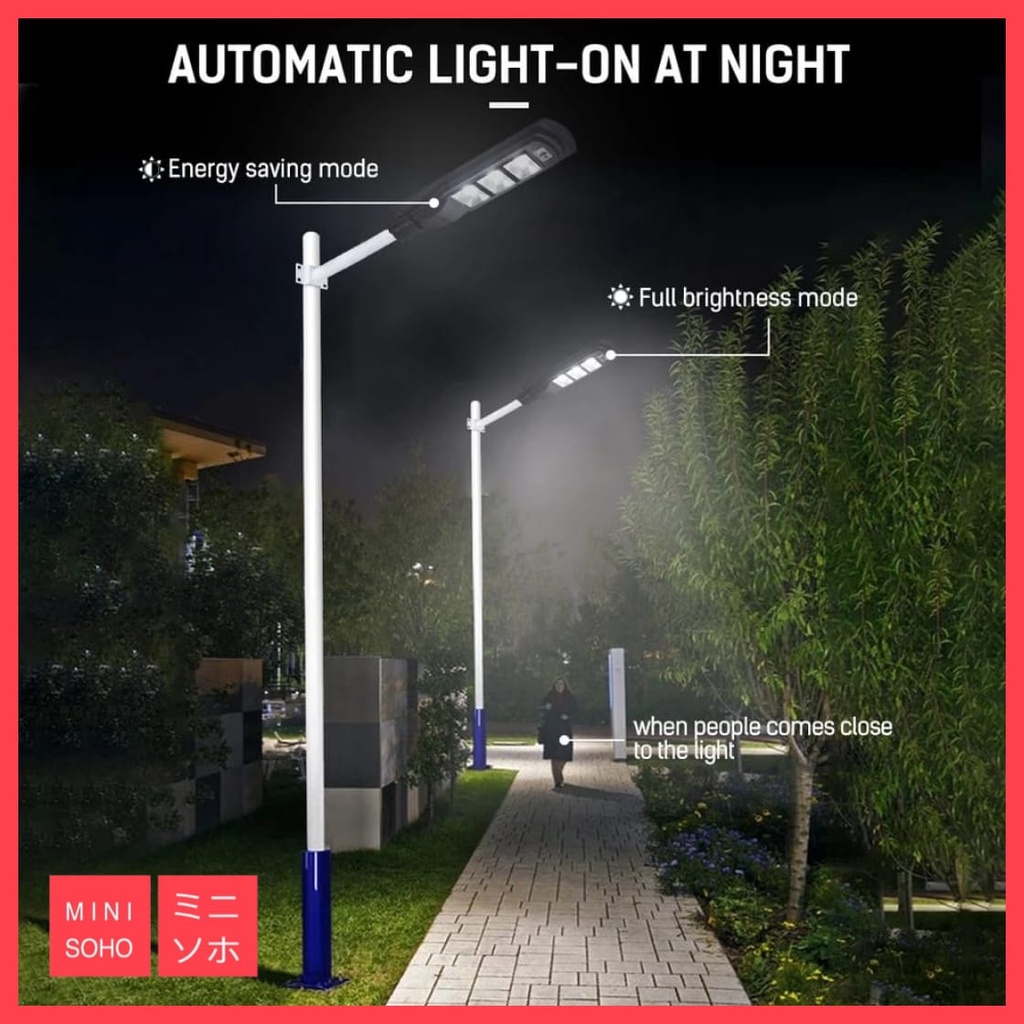 Lampu Jalan PJU LED Solar Cell 60W 90W Watt Panel Surya Tenaga Matahari Sorot Spotlight Street Light Lamp