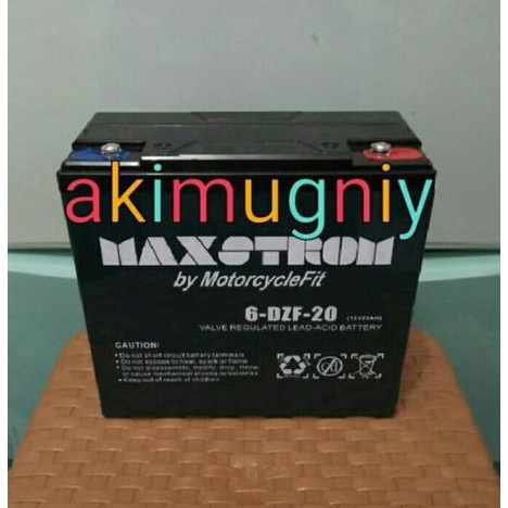 Aki 6-Dzm-20 Vrla 12V 20Ah Ups Solar Panel Sepeda Listrik Cctv Genset