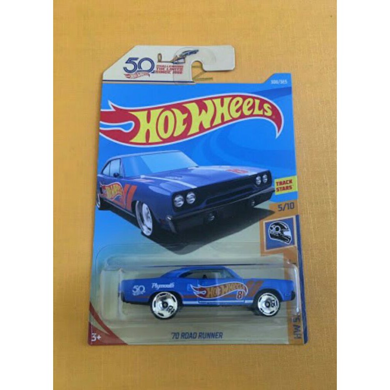 hotwheels 70 ROAD RUNNER biru HW 50 RACE TEAM