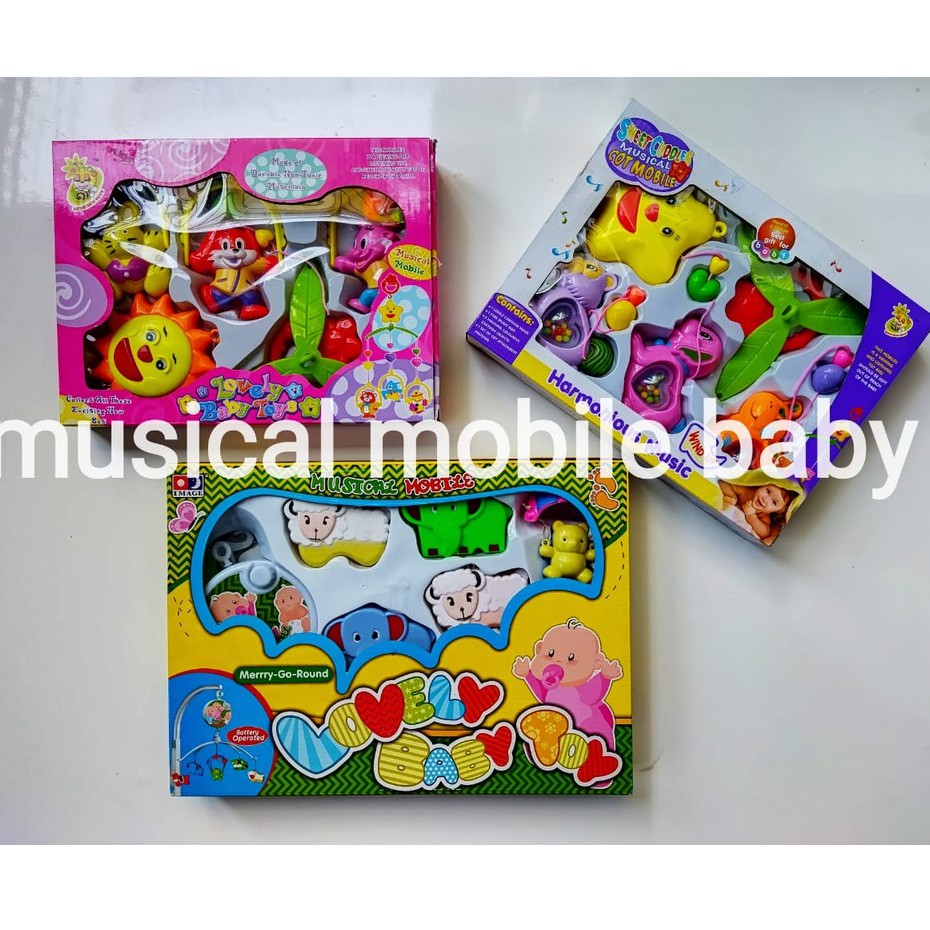 Mainan Musical baby Mobile Bayi Musikal Gantung Aneka Karakter