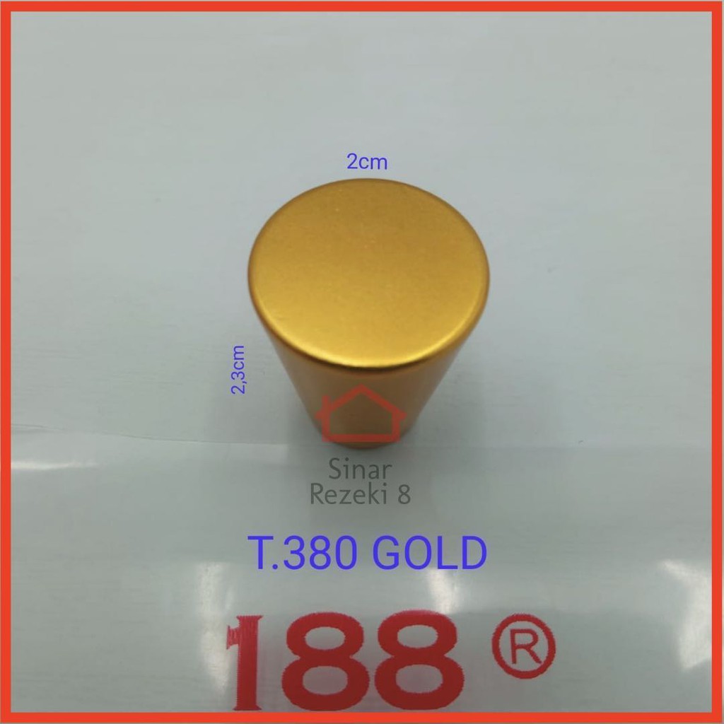 Tarikan 380 Gold Laci Emas Knob Pintu Lemari Bulat Handle Emas Pentol Minimalis Gagang Kuningan