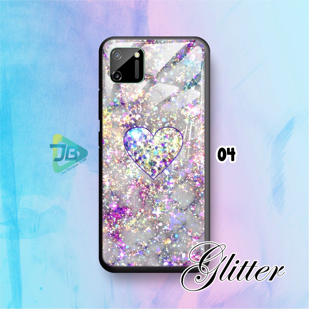 Softcase back case glass KACA GLITTER Samsung J1 G530 J2 J3 J4 J4+ J5 J6 J7 J8 2016 core pro JB2461