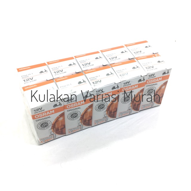 Osram Bohlam Lampu Depan Halogen Standar Standart Bebek Matic Kaki 1 K1 18,,25, 35 Watt