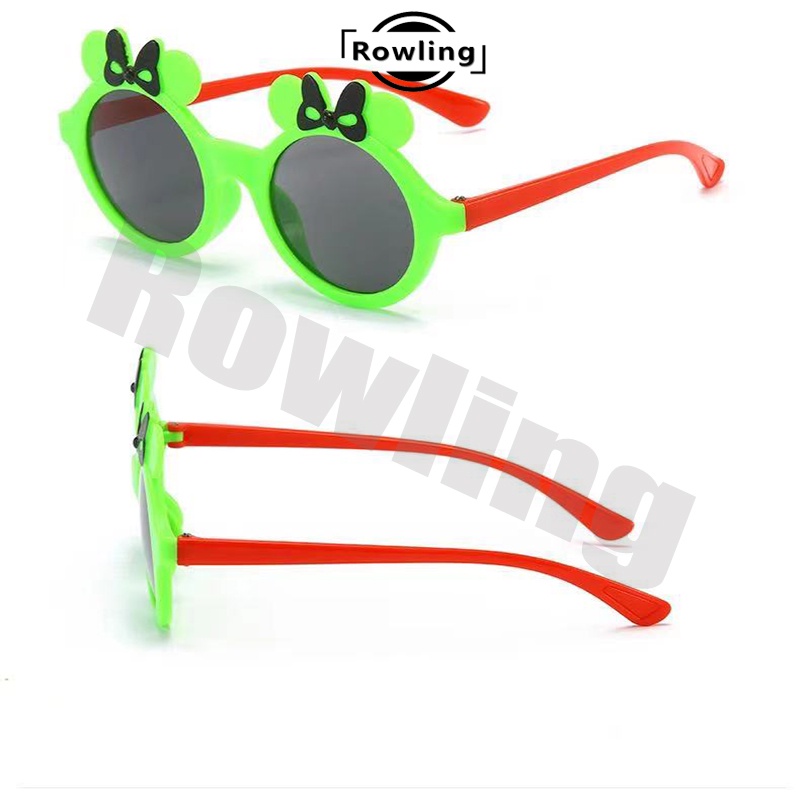 (Rowling)Kacamata Anak New Trend/Fashion Anak Terbaru Pita kacamata hitam High Quality Import Kacamata Fashion-Ka-76 Hijau/merah