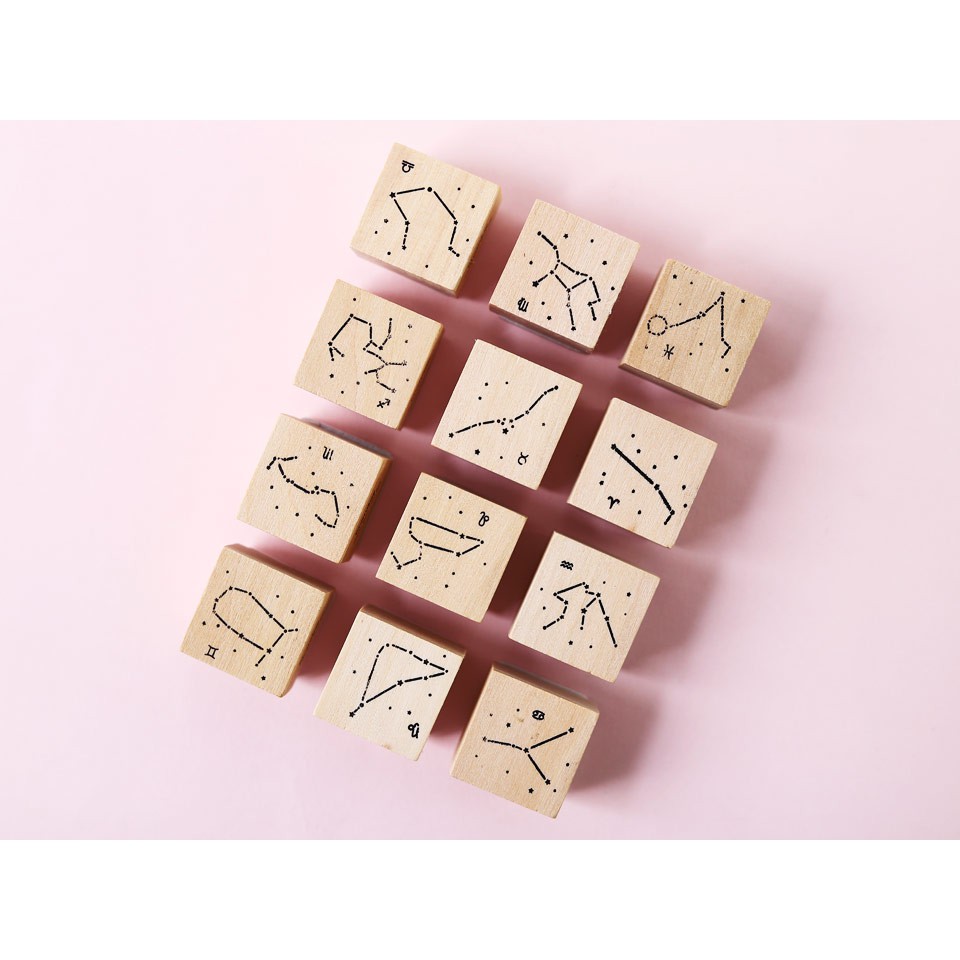 

Stempel Unik / Zodiac Constellation Wooden Block Stamp / Stempel Lucu