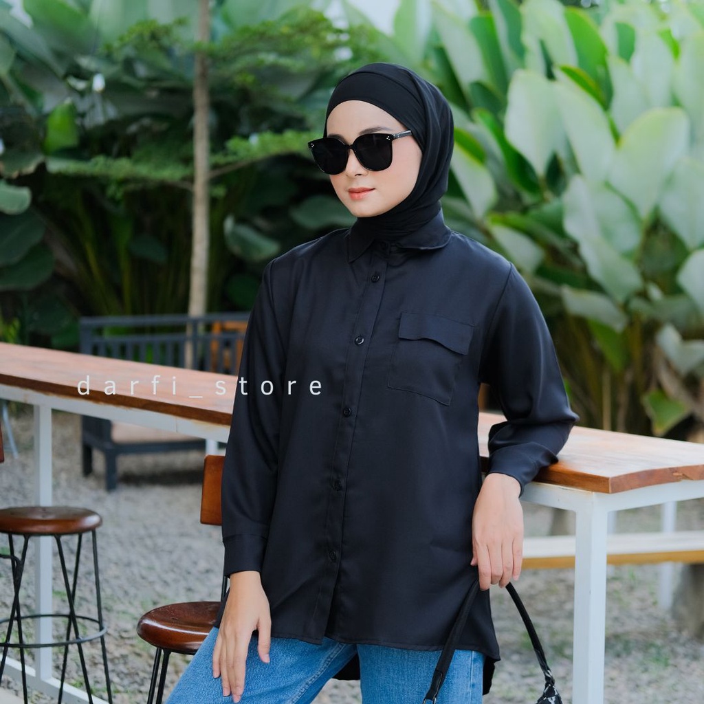 Fazila Kemeja - Size S M L XL XXL 3XL 5L - Atasan Jumbo - Atasan Korea Jumbo - Korean Style - Blouse Jumbo