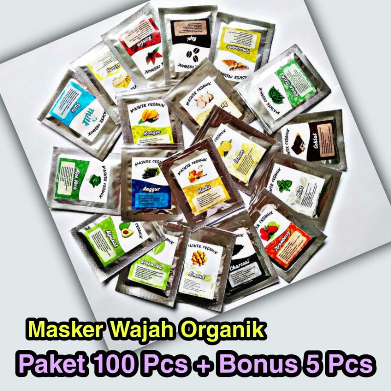 Murah Paket Reseller/Harga Grosir - Masker Organik/Masker Wajah/Masker Bubuk Organik