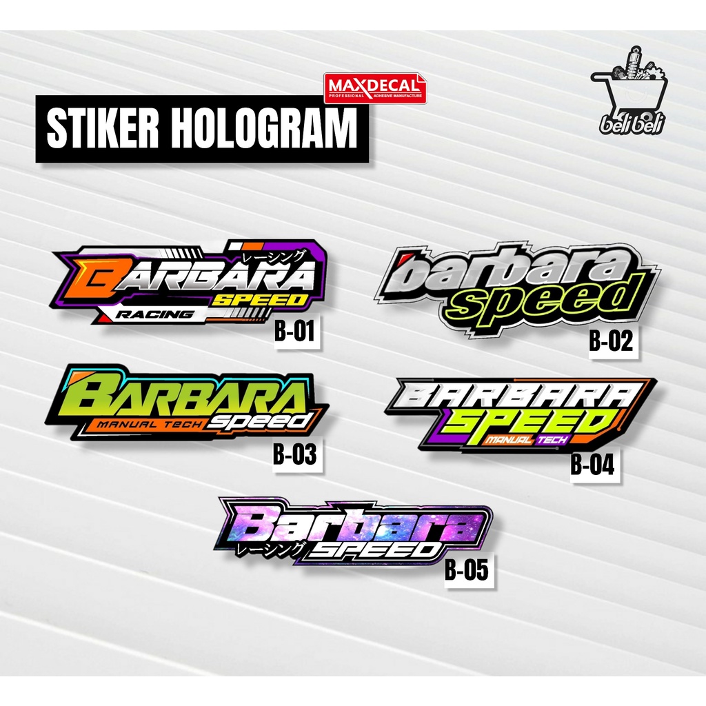 stiker barbara speed terbaru / stiker racing / stiker herex/ stiker bengkel / stiker balap