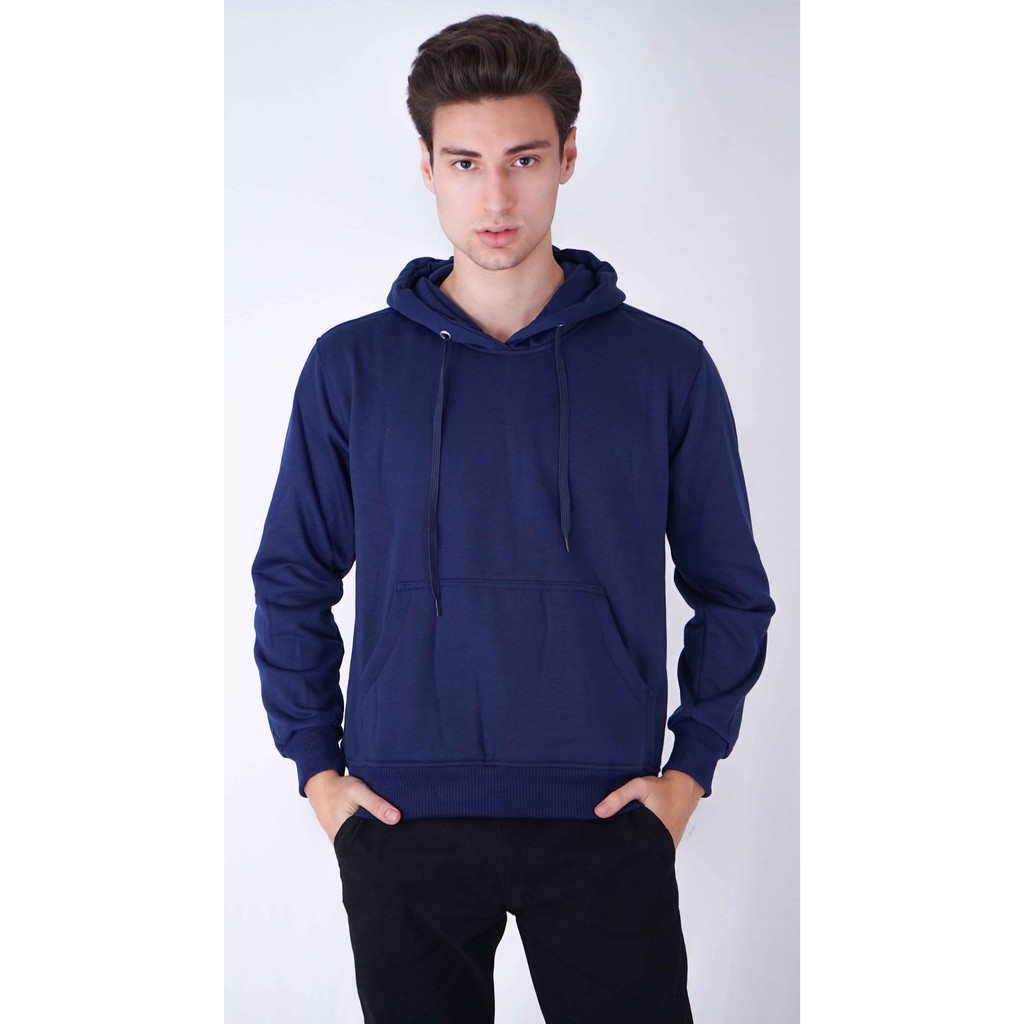 Houseofcuff Jaket Polos  Jumper Hoodie  Sweater Warna Biru 