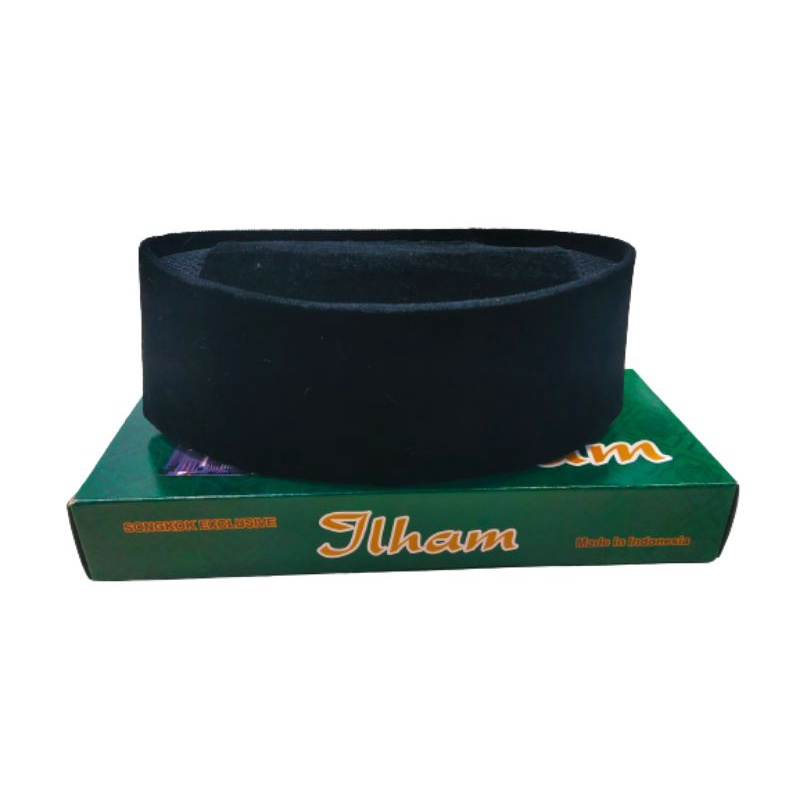 peci hitam polos kopiah ac songkok Ilham anti air tinggi 9cm