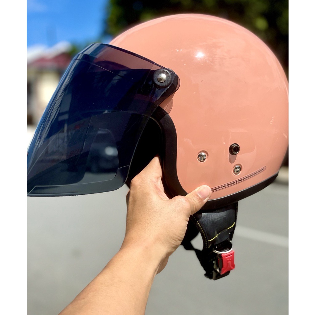 Helm Bogo Dewasa Retro Kaca Iridium Datar Sni