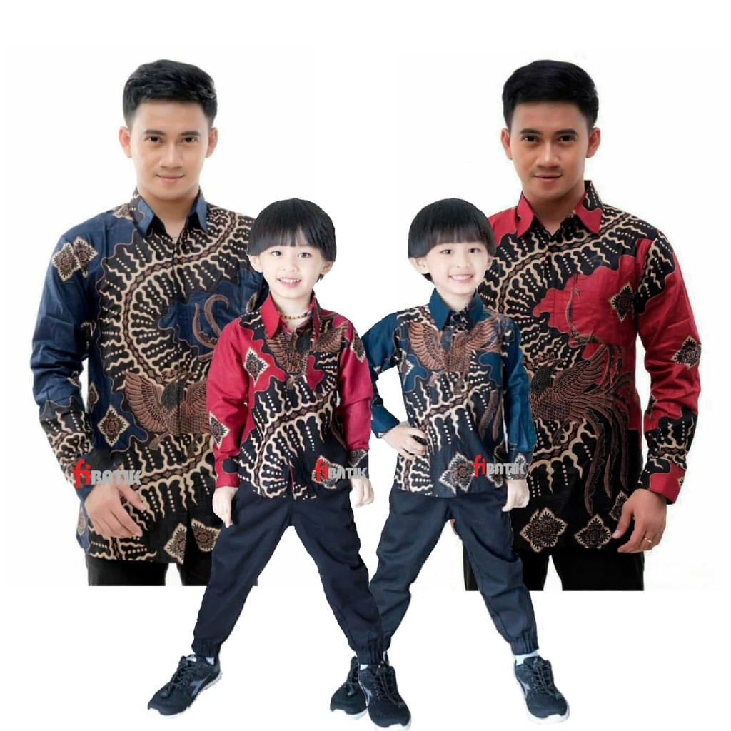 TERBARU Couple sweet || couple batik ayah dan anak cowok BATIK MERAH BATIK NAVY