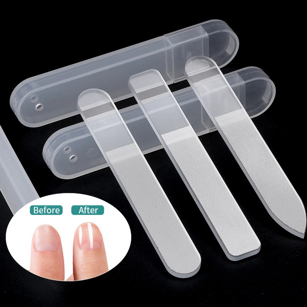 Alat Kikir Kuku Nano Glass Profesional Tahan Lama Untuk Manicure / Nail Art Diy