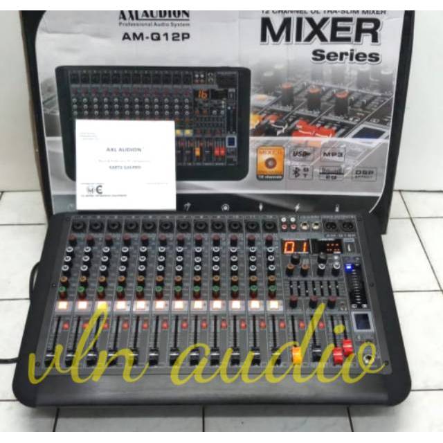 Power mixer AXL AUDION AM-Q12P (bluetooth + recording) ORIGINAL