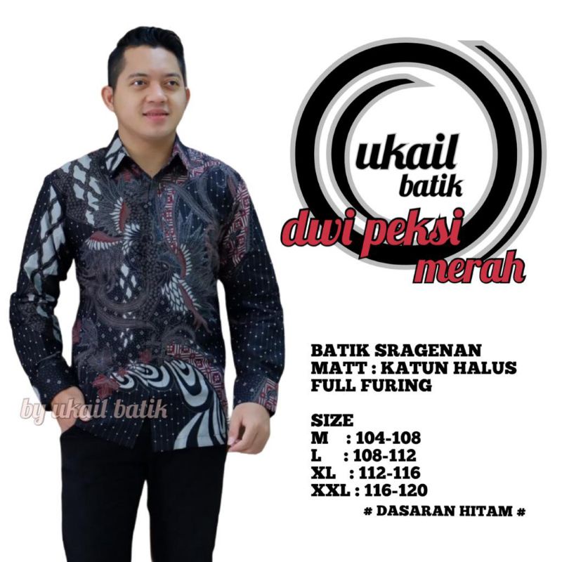 Kemeja Batik Pria Lengan Panjang Dwi Peksi Full Lapis Furing Bahan Katun Halus Premium