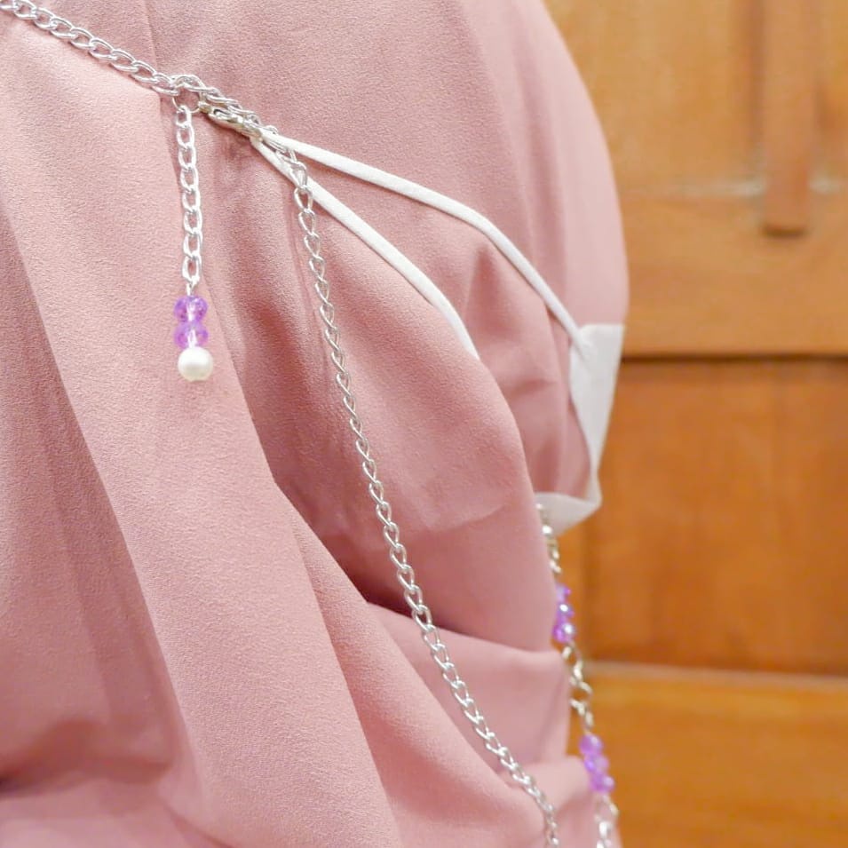 Kalung Masker Rantai Strap Konektor Masker Lilac Series