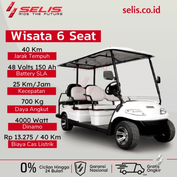 BOOKING FEE -  SELIS WISATA 6S - MOBIL GOLF LISTRIK