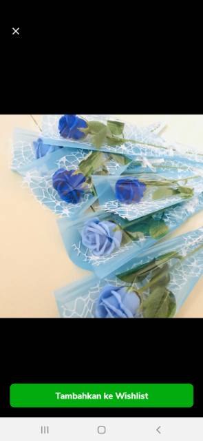 VALENTINES'S DAY SALE !! BLUE BOUQUET ROSE SOAP FLOWER BUKET BUNGA SABUN MAWAR HADIAH VALENTINE