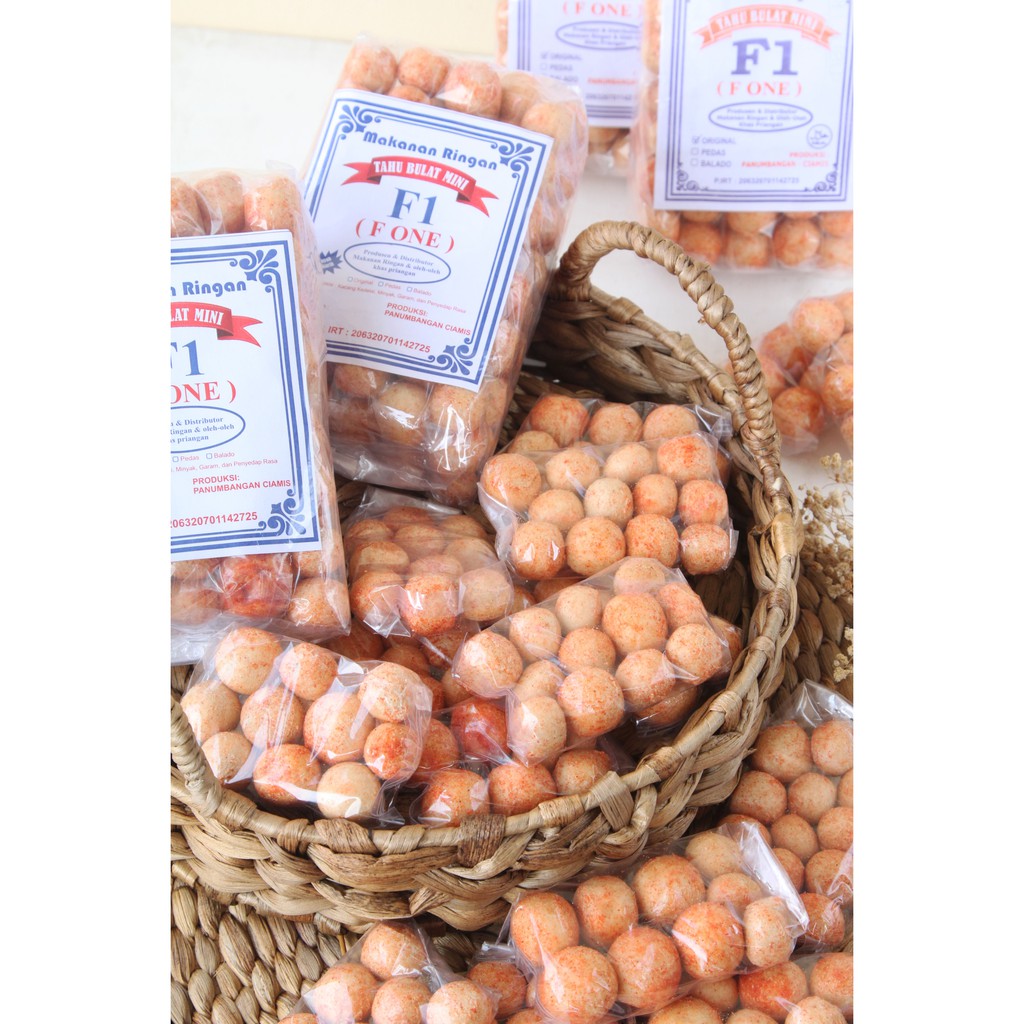 

GRA [PROMO RAMADHAN] Tahu Bulat Kering Mini Balado Kemasan Pasar/Warung Rupiah