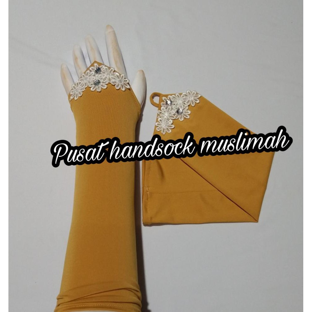 Termurah !!! Handsock Cincin Flower/ Manset Wanita/Sarung Tangan Muslimah/Syari