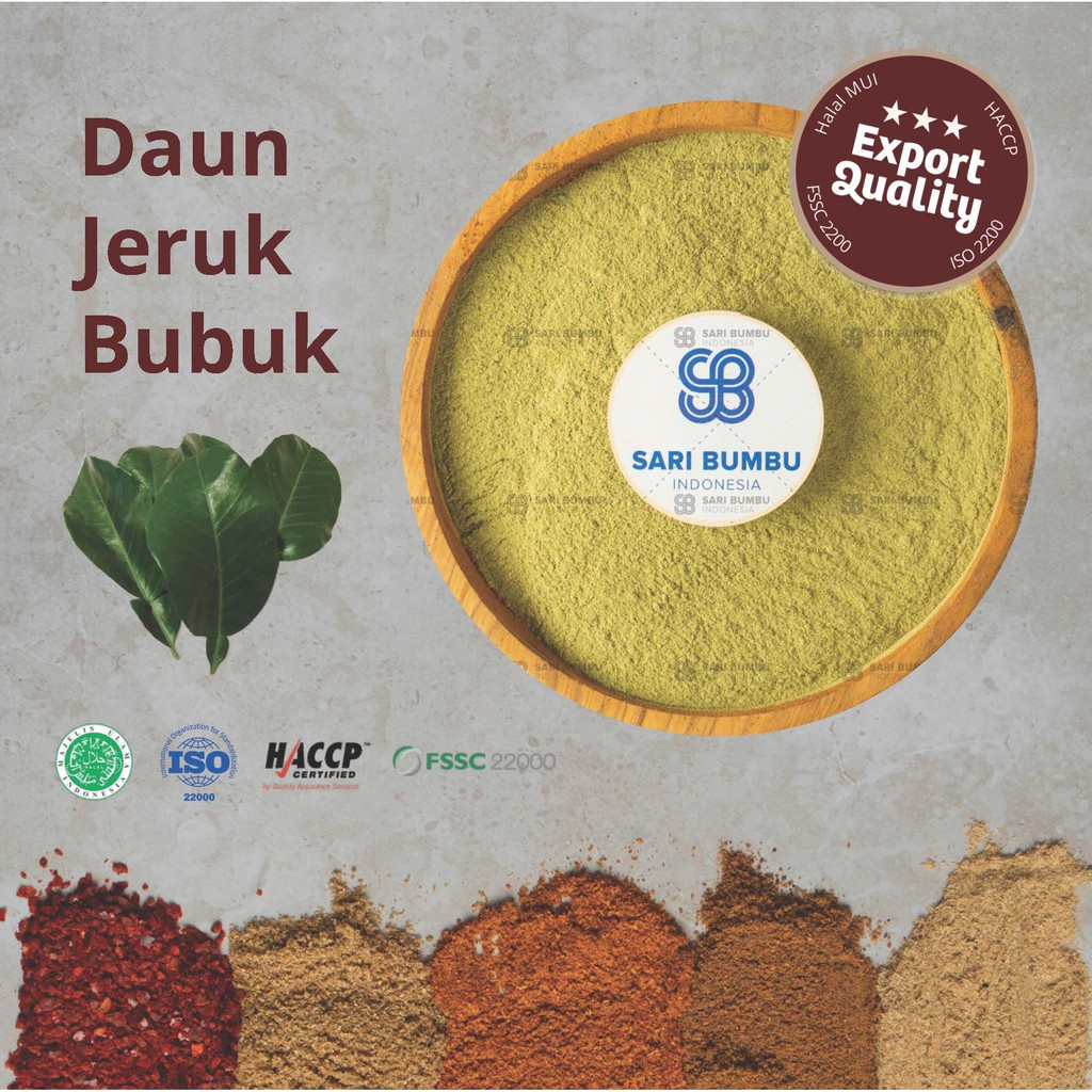 

Daun Jeruk Bubuk / Citrus Leaf Powder - (Large Pack) Rempah *Export Quality