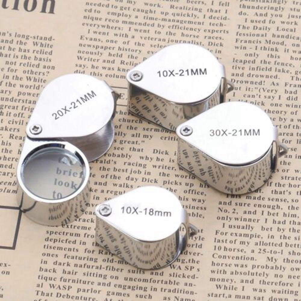 Nanas 1PC Kaca Optik Pembesar Warna Silver Folded Mini Jeweler Eye Glass