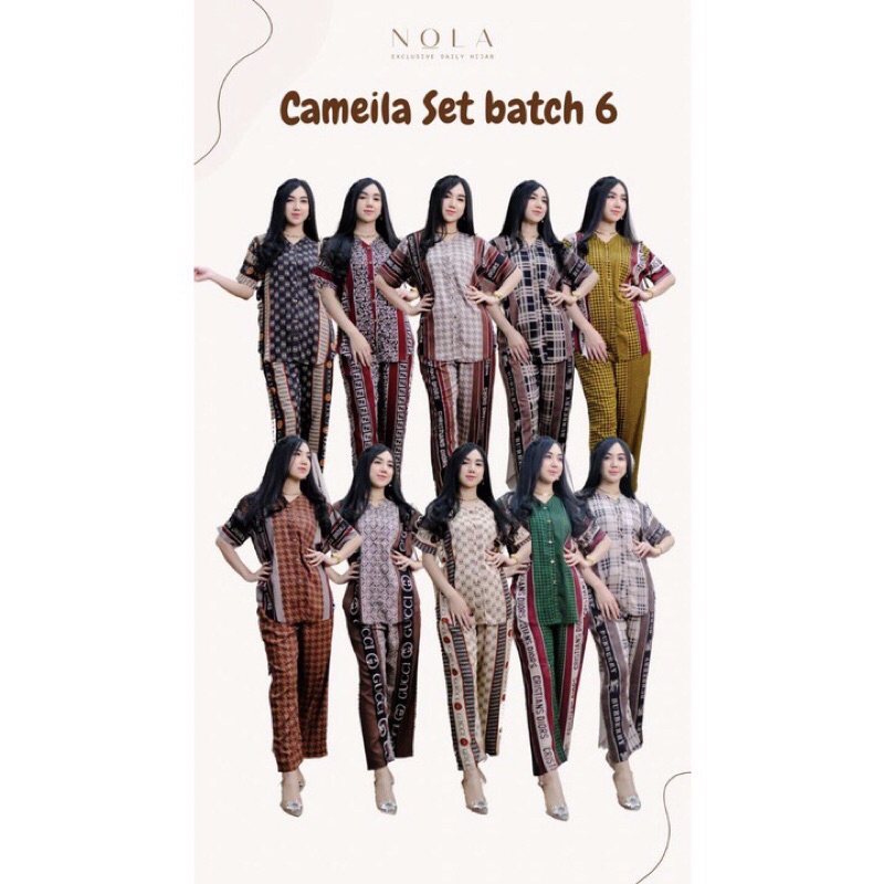 Oneset Cameila by nola setelan pajamas motif