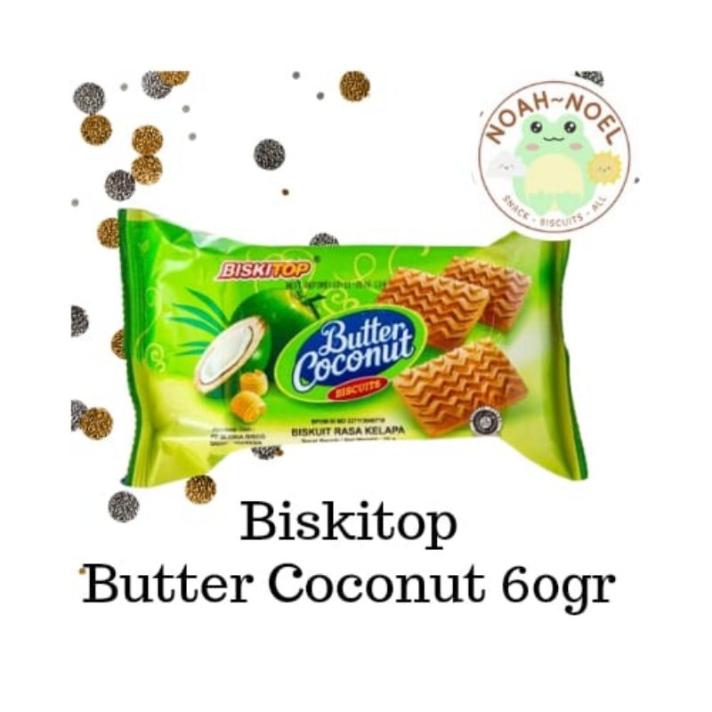 

NN - BISKITOP Butter Coconut 50gr Biskuit Kukis rasa Kelapa enak renyah Kue Kelapa