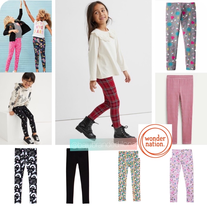 Legging panjang wonder nation/celana lejing anak perempuan Unicorn/long pants legging floral love