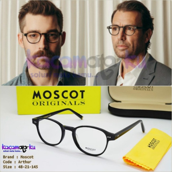 Kacamata Pria Moscot Originals Arthur Paket Lensa Anti Radiasi