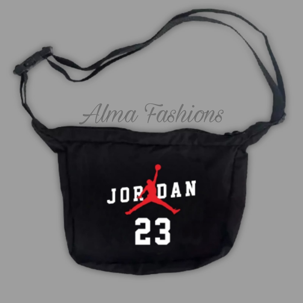 Tas Selempang / Slingbag Pria Dan Wanita Anti Air Semi Canvas - JORDAN 23