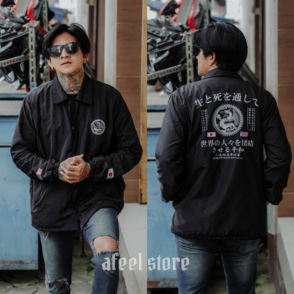 JAKET COACH PRIA EMER BLACK ORIGINAL SALVIO HEXIA /JACKET WINDBREAKER / JAKET PARASUT PRIA / JACKET PRIA / JAKET PRIA KEREN