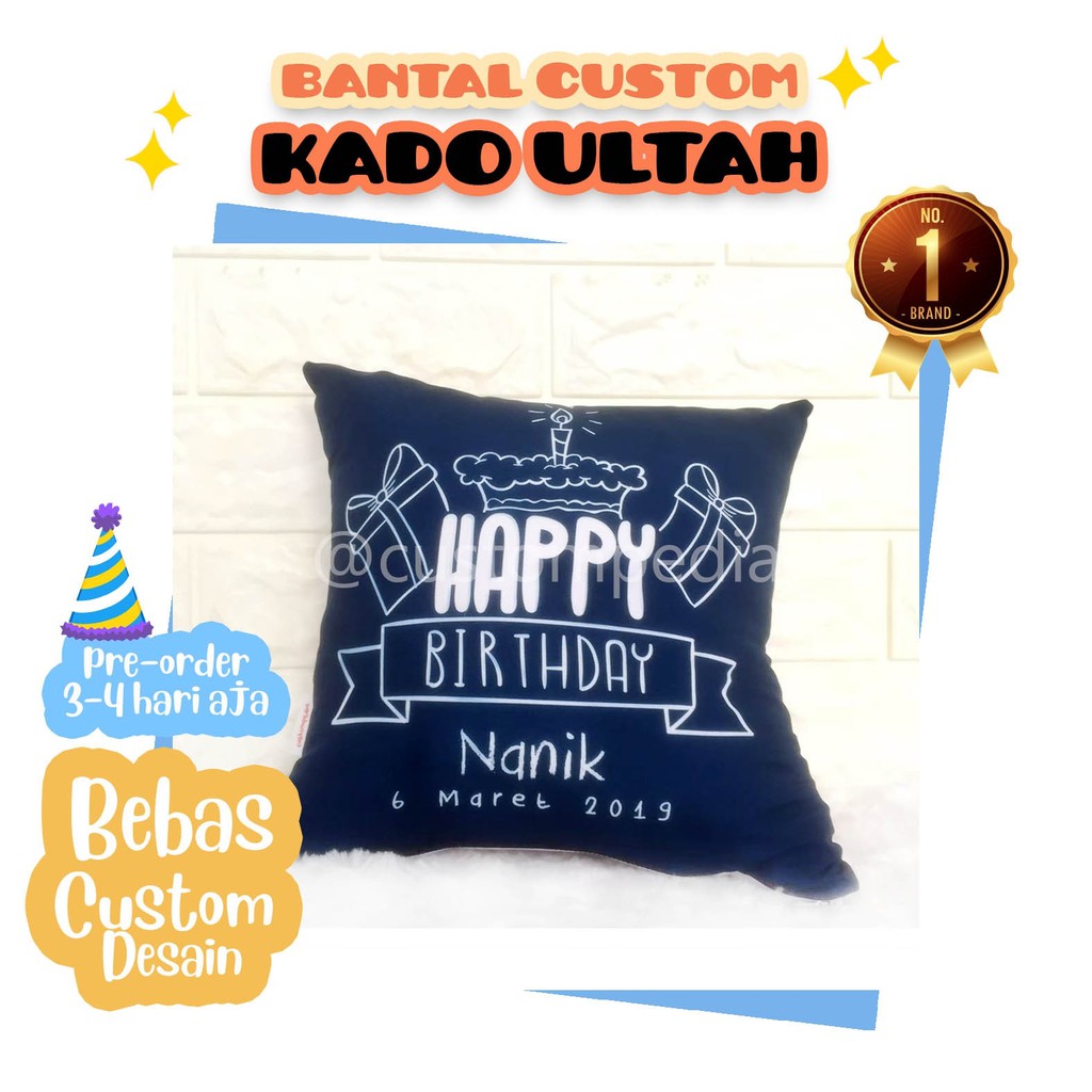 BANTAL CUSTOM / KADO UNIK / HADIAH WISUDA ULANGTAHUN WEDDING BIRTHDAY BONEKA
