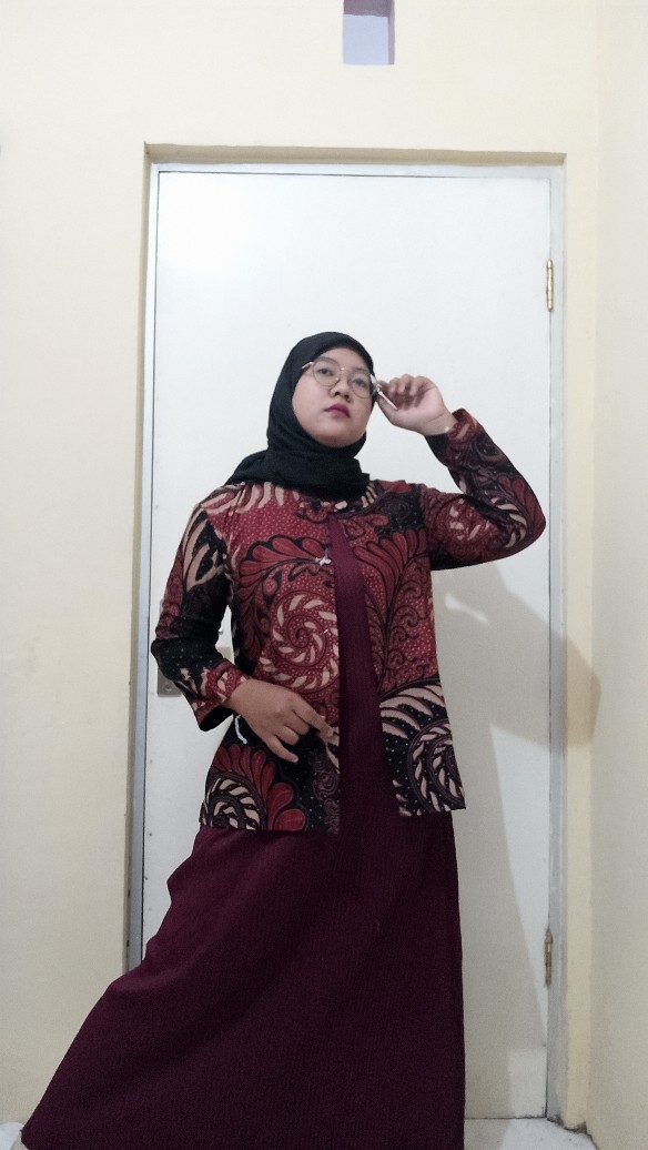 Batik Dolby Dolbi Dobby Doby Tenun Sutra Tulis Katun Atbm Baron Atasan Batik Wanita Sogan Srg308