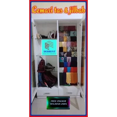 Lemari tas dan jilbab