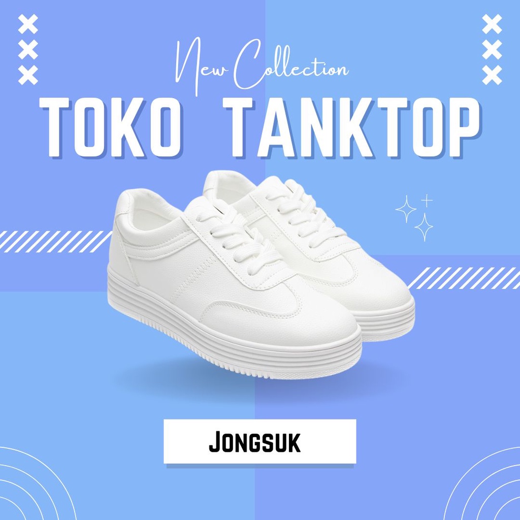 Sneakers Sepatu Wanita Tali Putih Sepatu Kets Shoes Casual 288 Jongsuk