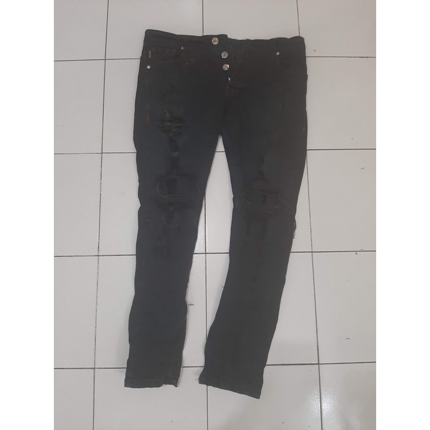 HAM Jeansku M1 Biker Black