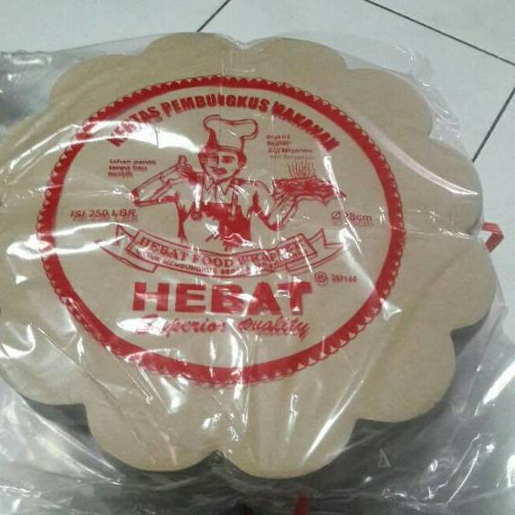 Kertas nasi bulat BESAR diameter 28cm/kertas nasi bunga BESAR  isi 250lembar/alas tatakan piring rot