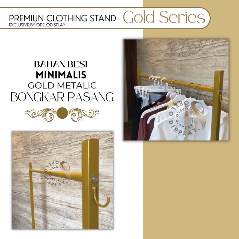 GAWANG BAJU PREMIUM MONTERA GOLD SERIES 1 DAN 2 TINGKAT