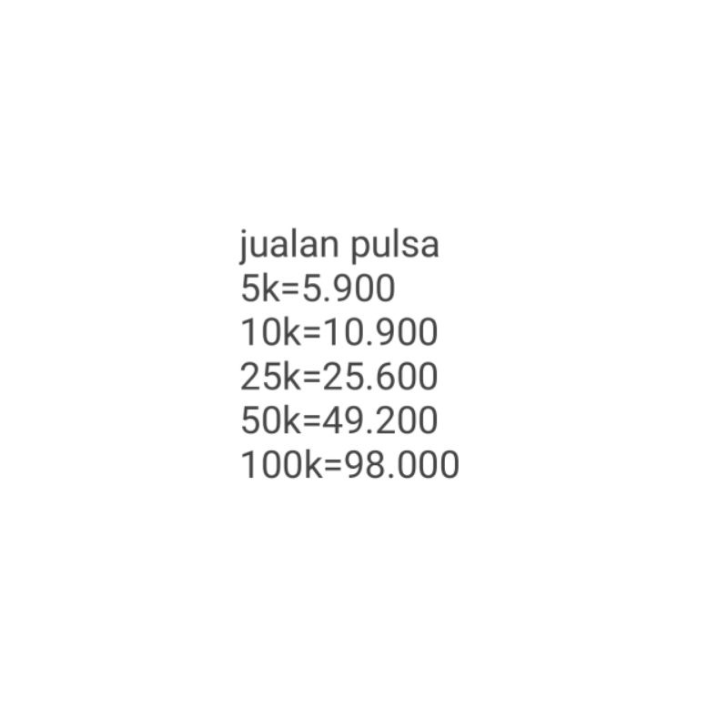VOUCHER PULSA