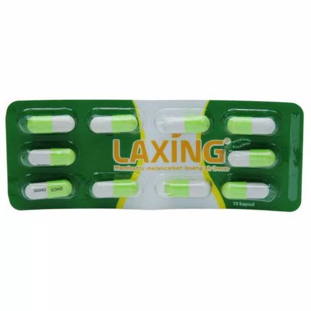 LAXING STRIP ISI 10 Kapsul - Obat Bantu Lancarkan BAB Strip Isi 4 Tablet Langsing Diet