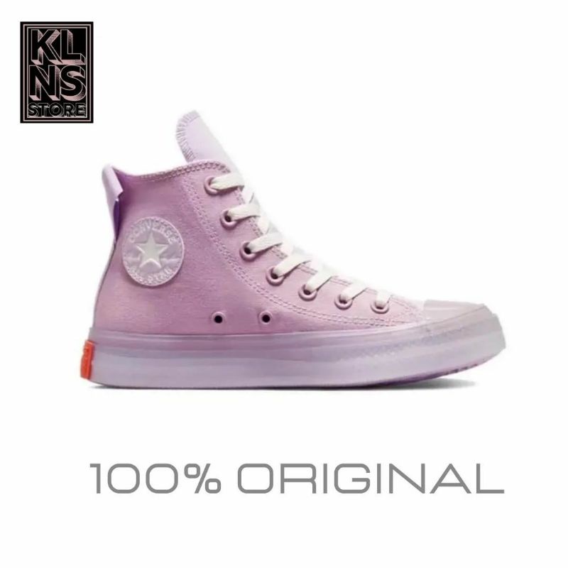 SEPATU CONVERSE ORIGINAL 100% / CONVERSE CX STRETCH CANVAS EASY ON PEACETUL PLUM PALE AMETHYST EGRET