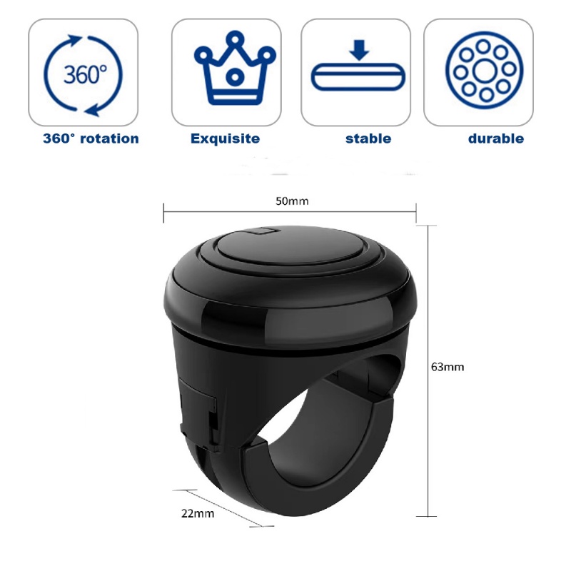 Booster Roda Universal Rotasi 360derajat Metal Bearing Power Gagang Mobil Bola Turning Steering Hand Control Shaped Helper Spinner Knob