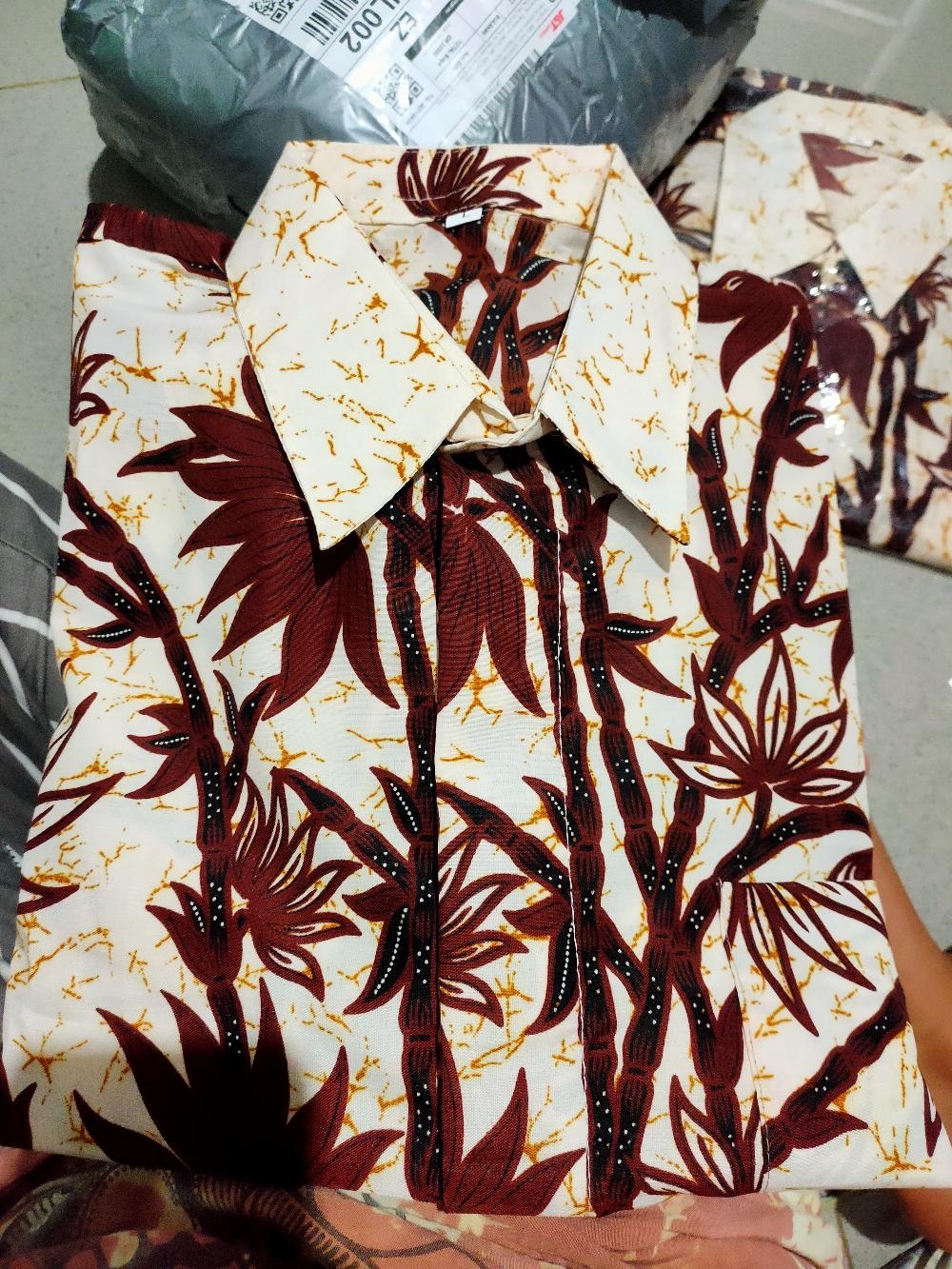 Baju Batik Pria Katun Primis Slimfit Size M L Xl Xxl Atasan Kemeja Batik Lengan Panjang Original.